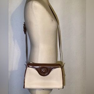 Dooney & Bourke white/brown vintage crossbody bag